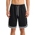 thumbnail image 2 of JoveMarine Men's Basketball Shorts with Drawstring, Casual Sports Shorts for Gym, Running and Daily Wear, Lightweight Quick-Dry Black L, 2 of 6