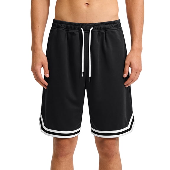 Yungyresw Baggy Basketball Shorts For Men Elastic Waist Quick Dry Lightweight Mesh Athletic Shorts Workout Running Casual Shorts Black L