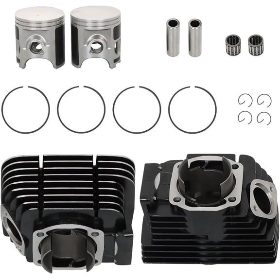 labwork Cylinder Pistons Rings Wrist Pins Repair Kit Replacement for RD350 1973 1974 1975 360-11321-00-00 360-11311-00-00