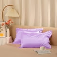 thumbnail image 6 of REGALWOVEN Satin Pillow Shams with Envelope Closure Soft and Smooth Set of 2, Purple Queen(20"x30"), 6 of 6