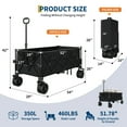 thumbnail image 4 of Large Wagons Carts Foldable - Heavy Duty All-Terrain Beach Cart with Cup Holders, Utility Folding Cart for Camping, Sand & Outdoor Use, 4 of 8