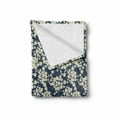 thumbnail image 2 of Floral Soft Flannel Fleece Throw Blanket, Vibrant Little Blossoms Flourishing Garden Feminine Flora Graphic Art, Cozy Plush for Indoor and Outdoor Use, 70" x 90", Night Blue Ivory, by Ambesonne, 2 of 6