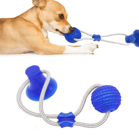 Flexible Pet Molar Bite Toy Suction Cup Dog Toy With Ball Teeth Cleaning - Elastic Rubber Chew Ball Dog Interactive Toys (6W2)(2W3)(F73)