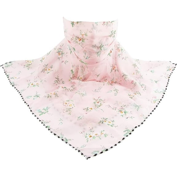 Gold Coast Women's Face Mask Scarf with Adjustable Ear Loops in Pink Floral