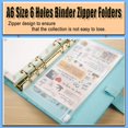 thumbnail image 4 of 30Pcs A6 Sizes Binder Pockets, Notebook Binder Loose Leaf Bags, Translucent Binder Zipper Folders, Waterproof Binder, 4 of 5