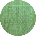 thumbnail image 1 of Ahgly Company Indoor Round Abstract Turquoise Blue Modern Area Rugs, 8' Round, 1 of 4