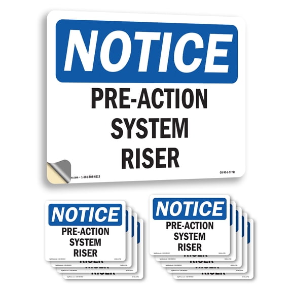 Pre OSHA Notice Vinyl Decal Label 24 Inch x 18 Inch - 10 Pack