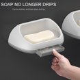 thumbnail image 4 of ruzhgo Soap Holder Bathroom Shower Soap Dishes Plastic Storage Space-saving Box Container With Drain Pan For Home Bathroom Accessories, 4 of 9