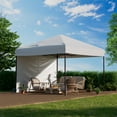 thumbnail image 4 of 10x10 Pop Up Canopy Tent Outdoor Canopy with Removable Sidewalls Heavy Duty Commercial Instant Tent Shelter (White, 1-Sidewall), 4 of 7