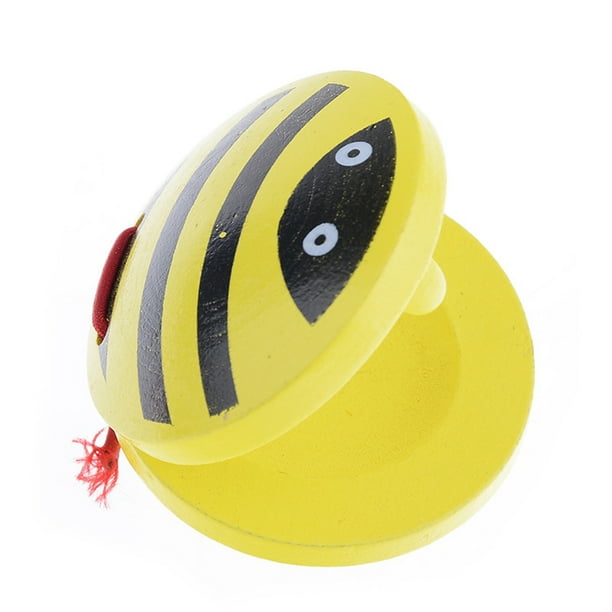 1pcs random Cartoon Kids Baby Wooden Clapper Handle