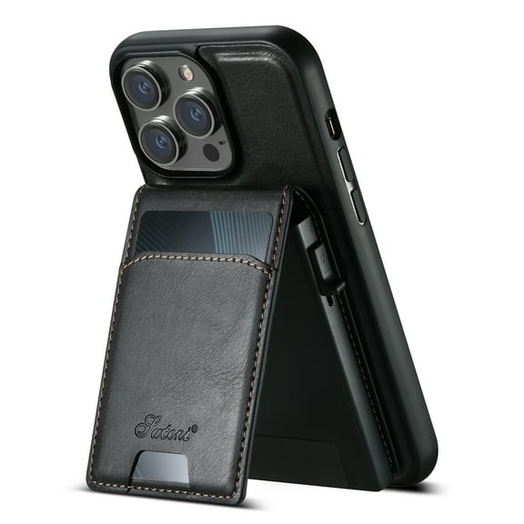 Allytechgroup for iPhone 13 Detachable Wallet Case, Magnetic PU Leather RFID Blocking Flip Kickstand Credit Slots Support Wireless Charging Shockproof Protective for Women Men, Black