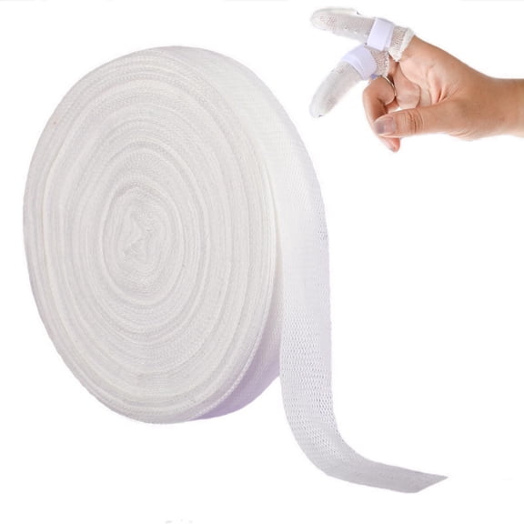 1 Roll Elastic Tubular Bandage Stretch Net Dressing Retainer, Size 1 Elastic Gauze Bandage Tubular Wound Dressing(0.6in x 23ft)