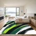 thumbnail image 3 of ODIKA 4' x 6' Machine Washable Non-Slip Area Rug, abstract striped High Traffic Rug, Green, 1274466, 3 of 7