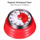 thumbnail image 5 of Temporizador mecánico magnético de acero inoxidable con cuenta regresiva para hornear Ndcxsfigh en la cocina (rojo), 5 of 7