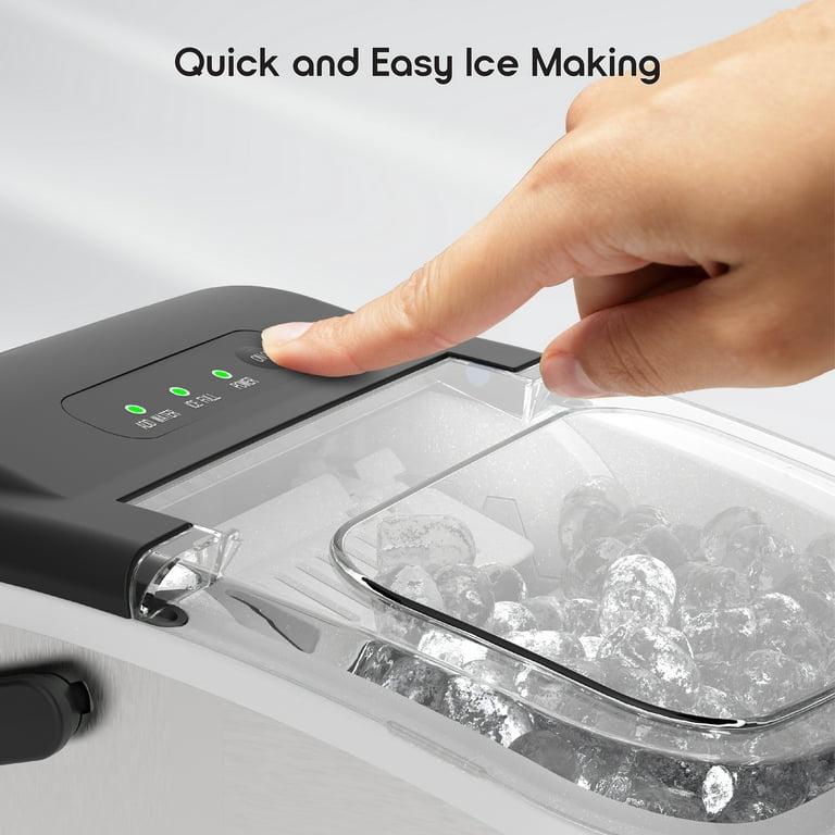 Ionchill Quick Cube Ice Machine, 26lbs/24hrs Portable Countertop Bullet  Cubed Ice Maker 