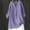 Purple, variant on Womens Plus Size Tops,Womens Blouses,Women's V-Neck Long Sleeve Loose Button Cotton and Linen Tunic Shirts Summer Shirts Blouse Shirt