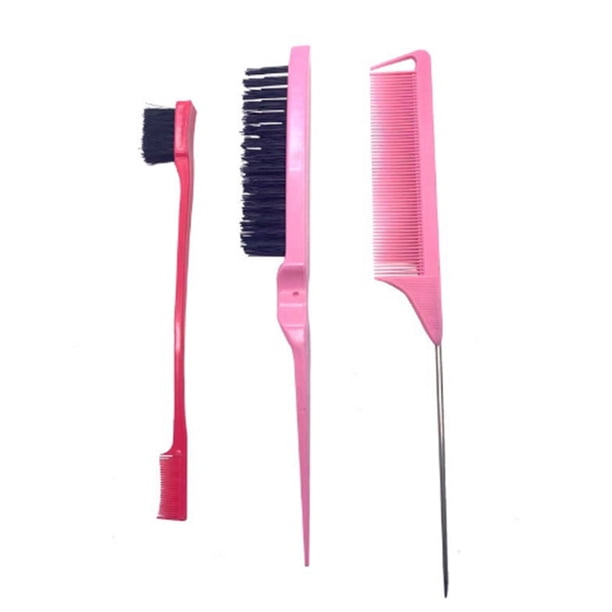 Fiudx Juego de Cepillos para El Cabello, Cepillo de Control de Doble Cara, Herramienta de Peinado de Cerdas Suaves, Peine de Cola de Alfiler Duradero, Controla Los Cabellos Sueltos, Perfecto para Tod