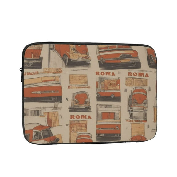 Roma Retro Car Laptop Sleeve Bag Compatible With MacBook Air / Pro iPad MateBook Tablet Surface HP Lenovo Dell ASUS Acer Laptop Computer Protective Size: 10 inch