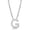 Silver, variant on GEMHUB Initial Letter G Necklace, Moissanite, 925 Sterling Silver, Yellow Gold Vermeil