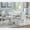Light Gray,White#9, variant on Dining Sets 5 Piece Wooden Dining Table Set, Kitchen Table Set with a Rectangular Table and 4 Upholstered Chairs, Wooden Dining Room Table with Crystal Decoration and Chairs Set for Kitchen, Dining R