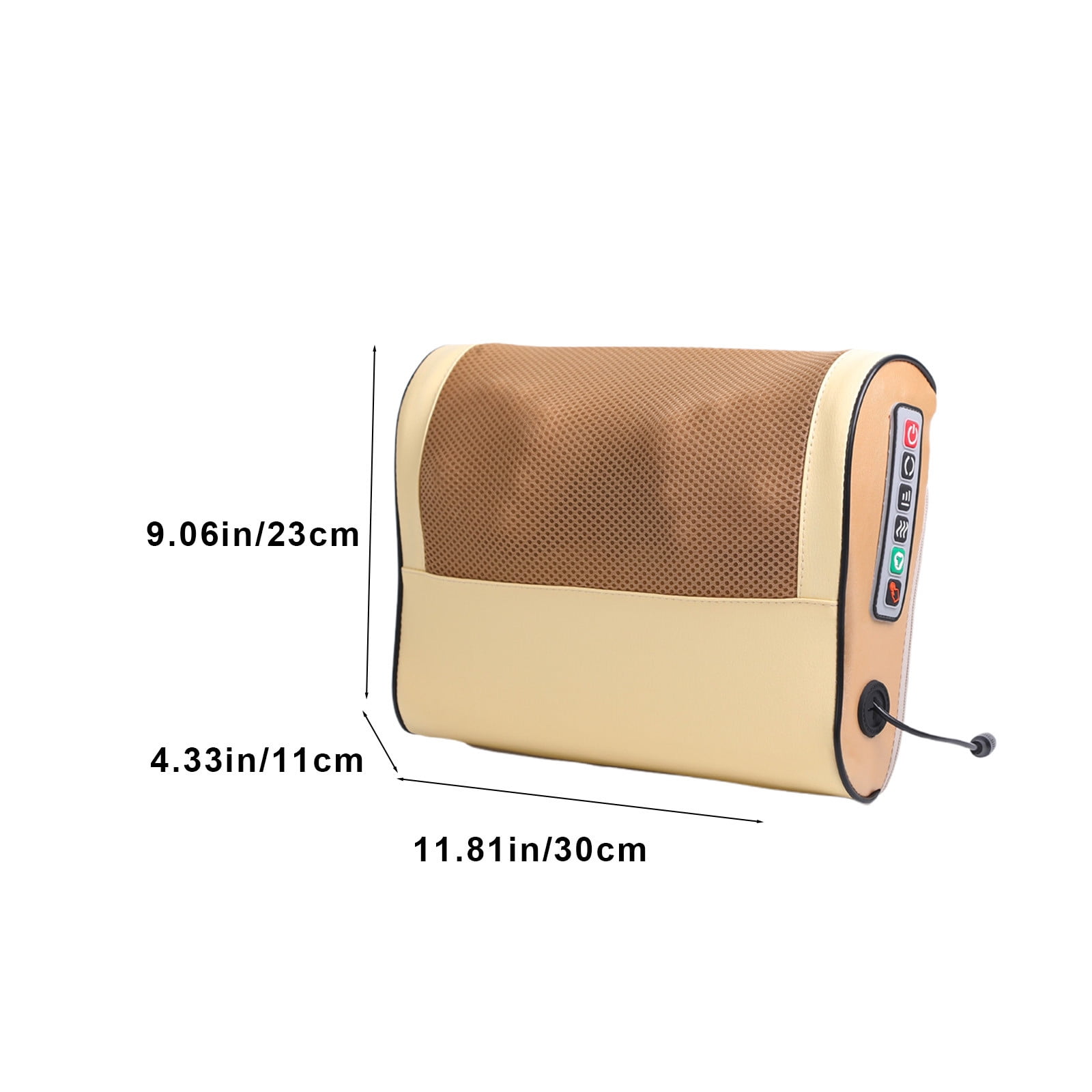 Kbndieu Back and Neck Massager with Heat, Portable Shiatsu Electric Massage Pillow for Upper and Lower Back, Neck and Shoulders, Lightweight for Home, Office, Travel (Gold) on Clearance