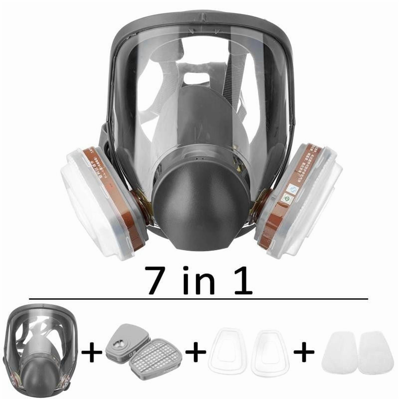 Uutvmp Reusable Respirator Full Face Gas Cover, Organic Vapor Mask and Anti-fog, for Painting, Mechanical Polishing, Logging, Welding, Against Dust, Staining, Sanding & Cutting