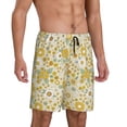 thumbnail image 2 of Kdxio Cute Sunflower Print Mens Sleep Shorts Bottoms Soft Comfy Pajama Wear Pants with Drawstring Pockets, 2 of 7