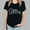 Black, variant on OKBOP Short Sleeve Ladies Tops Beige Quotes Crew Neck Crucifix T-Shirts Ladies Shirts