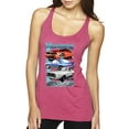 thumbnail image 1 of Wild Bobby Mustang Ford Classics Cars and Trucks Women Tri-Blend Racerback Tank Top, Vintage Pink, X-Large, 1 of 6