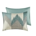 thumbnail image 6 of INK+IVY Alpine 3 Piece King/Cal King Duvet Cover Mini Set Aqua, 6 of 6