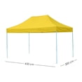 thumbnail image 2 of Ilios Innova | Toldo Plegable Amarillo 3x4.5 Carpa para Exteriores Resistente al Clima, Impermeable, Estructura de Hierro y Tela Oxford 600D., 2 of 9