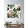 thumbnail image 2 of Tripical Leaf Floral Pattern #17 Poster Wall Art, Modern Wall Decor For Living Room Bedroom, 30x30 UNFRAMED, 2 of 3