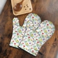 thumbnail image 5 of Pioneer Flower Floral Print Pattern Oven Mitt 2-Pack Set, Heat Resistant Kitchen Gloves, 7.7" X 12", 5 of 6