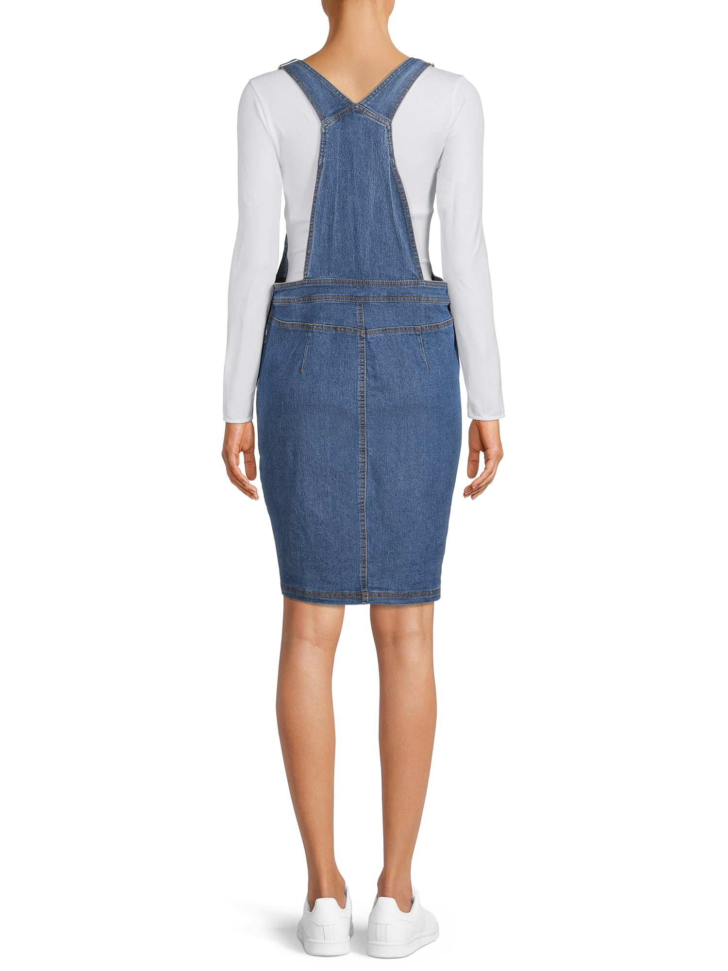 Time and Tru Maternity Women's Denim Pinafore Dress
