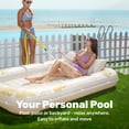 thumbnail image 5 of SLOOSH Inflatable Tanning Pool Lounger Float, 85" x 57" Extra Large Suntan Sun Tan tub for Adults, Tanning chair, Bed Blow up, Raft Lounge Floatie,XL-Oatmeal White, 5 of 9