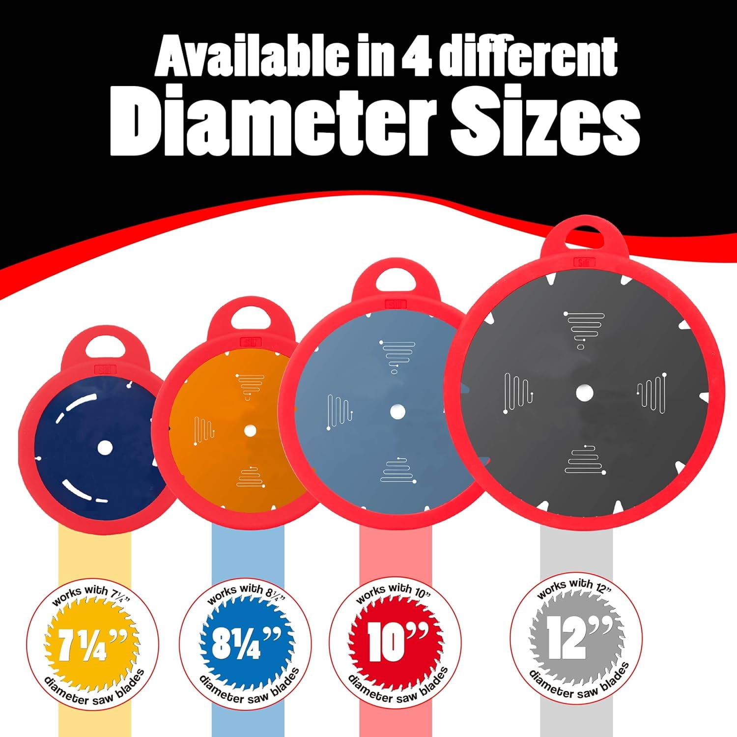 Sili Saw Blade Sleeve Saw Blade Protector/Holder Storage for Table Saw Blades Circular Saw Blades Miter Saw Blades and Plunge Saw Blades (8.25" 4 Pack)