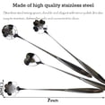 thumbnail image 2 of Flower Spoon Set, Stainless Steel Reusable Tea Scoops Stirring Spoon Coffee Spoon Mixing Spoon Sugar Dessert Cake Spoon Ice Cream Spoons Tableware for Tea Partie, Set of 4 - Style3, 2 of 5