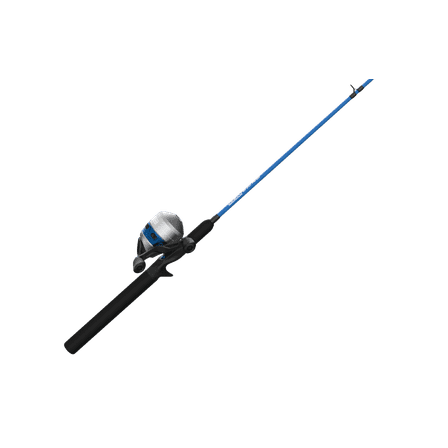Zebco Salt Fisher 33 Spincast Reel and Fishing Rod Combo, 6-Foot 6-Inch 2-Piece Rod, Blue/Silver
