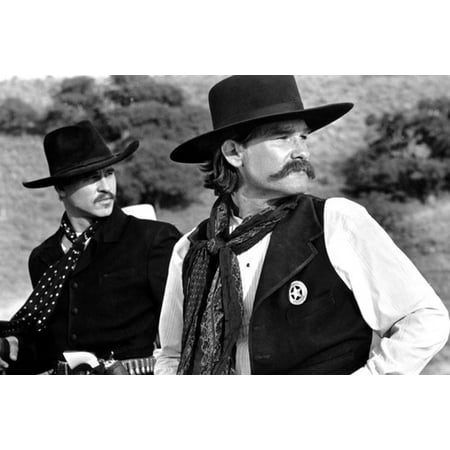 Val Kilmer Kurt Russell Tombstone On Horseback Classic Western 24X36