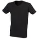 thumbnail image 2 of Skinni Fit Men - Camiseta elástica de manga corta con cuello de pico V Tacto suave Modelo Feel Good hombre caballero (Negro), 2 of 2