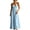 Light Blue Dress, variant on Miluxas Women's Wrap V Neck Sleeveless Maxi Dress Spaghetti Strap High Waisted A Line Flowy Sundress with Pockets Summer Beach Vacation Outfits White