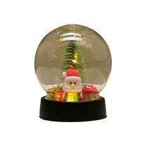 HCTSHG Christmas Snow Globe, Snow Globe Water Ball with LED Lights, Snowman, Santa Claus, Holiday Glitter Globe for Xmas Home Decoration Holiday Party Gifts