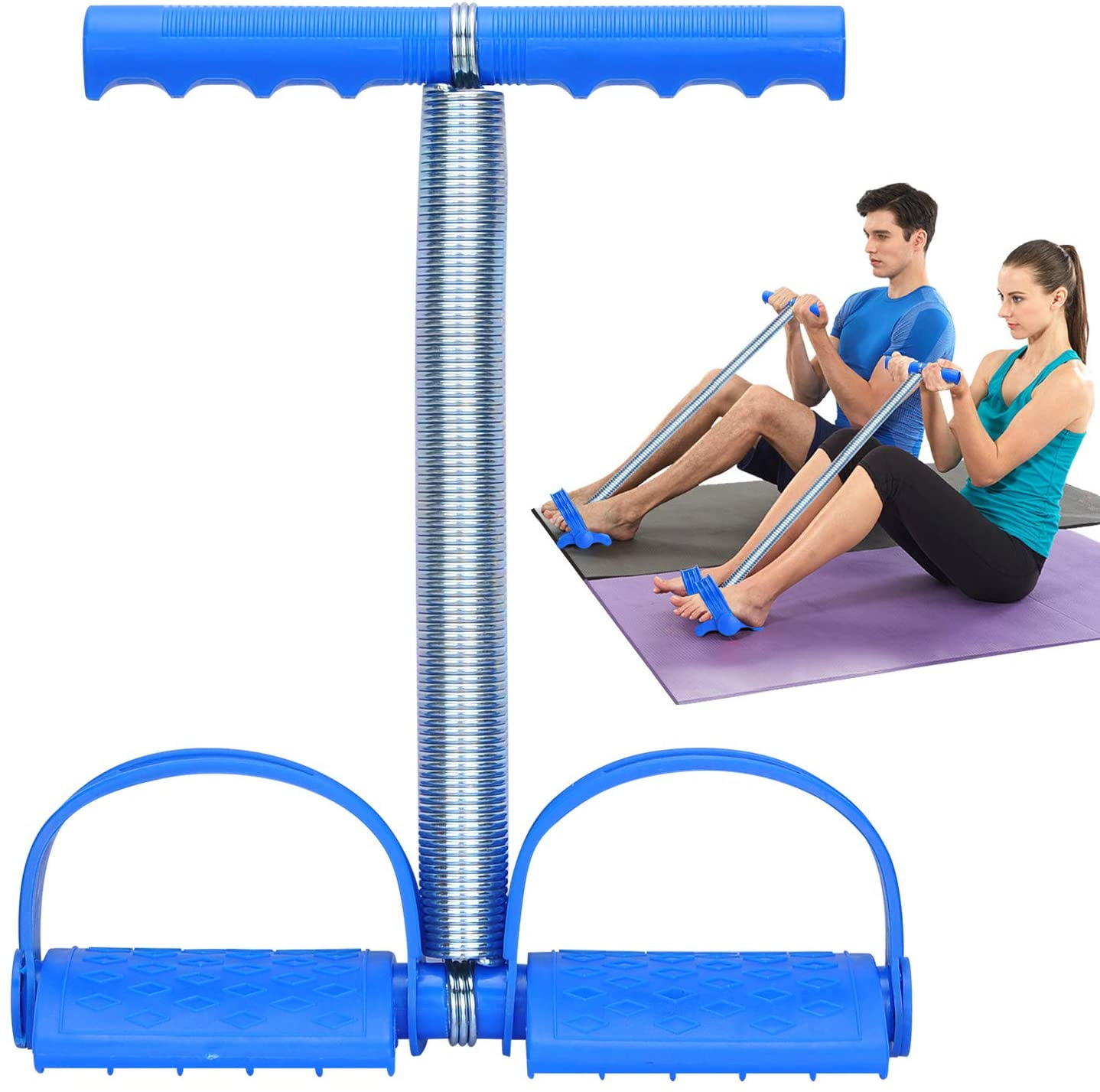 COVVY Elastic Sit Up Pull Rope Spring Tension Foot Pedal Abdomen Leg