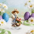thumbnail image 2 of Cheapark Easter 2D Bunny and Egg Rotating Acrylic Decoration Spring Table Centerpiece with Spinning Base for Holiday Display, 2 of 6