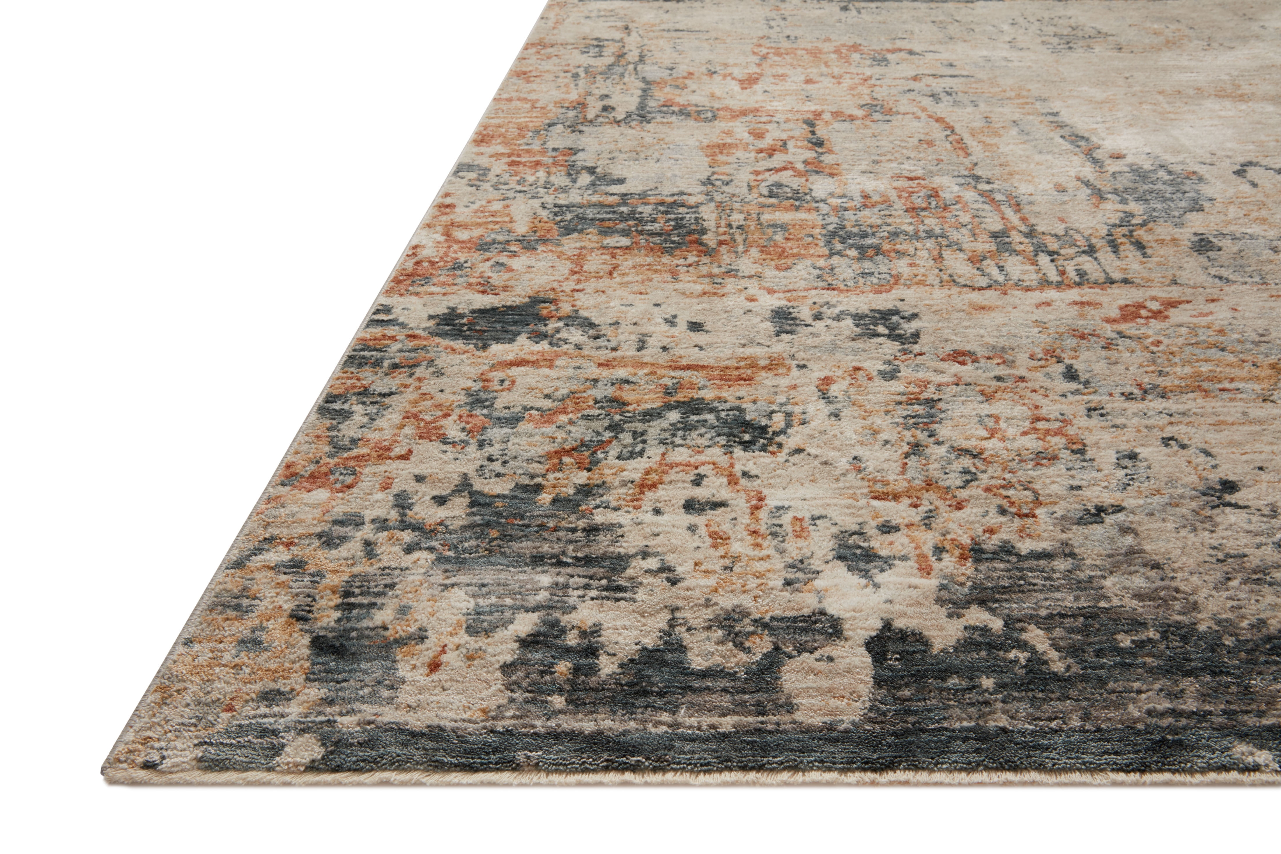 Loloi Axel Collection AXE-05 Stone / Multi, Abstract Area Rug 18" x 18" Sample Swatch