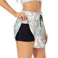 thumbnail image 2 of Bixox Women's Colorful Butterfly pattern 2 in 1 Running Shorts - Lightweight Athletic Workout Gym Yoga Shorts Liner with Pockets - Small, 2 of 7