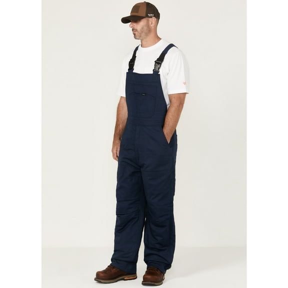 Hawx Work Gear Men's Fr Insulated Solid Bib Overalls - HXFRFA24P23-NVY XXL REG