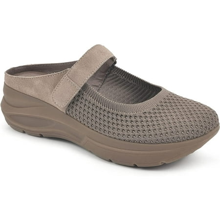 

White Mountain Shoes Womens Fearless Clog 10 Beige Fab W/Suede