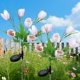 thumbnail image 3 of Qoosea Solar Lights Outdoor Patio Garden Decor, 2 pack Tulips Solar Flowers Lights Outdoor Garden Waterproof Decorative 7 Heads LED for Lawn Backyard, Birthday Gifts for Women, 3 of 8