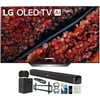 LG OLED77C9PUB 77-inch C9 4K HDR Smart OLED TV with AI ThinQ (2019) Bundle with Deco Gear 60W Soundbar with Subwoofer, Wall Mount Kit, Deco Gear Wireless Keyboard and 6-Outlet Surge Adapter